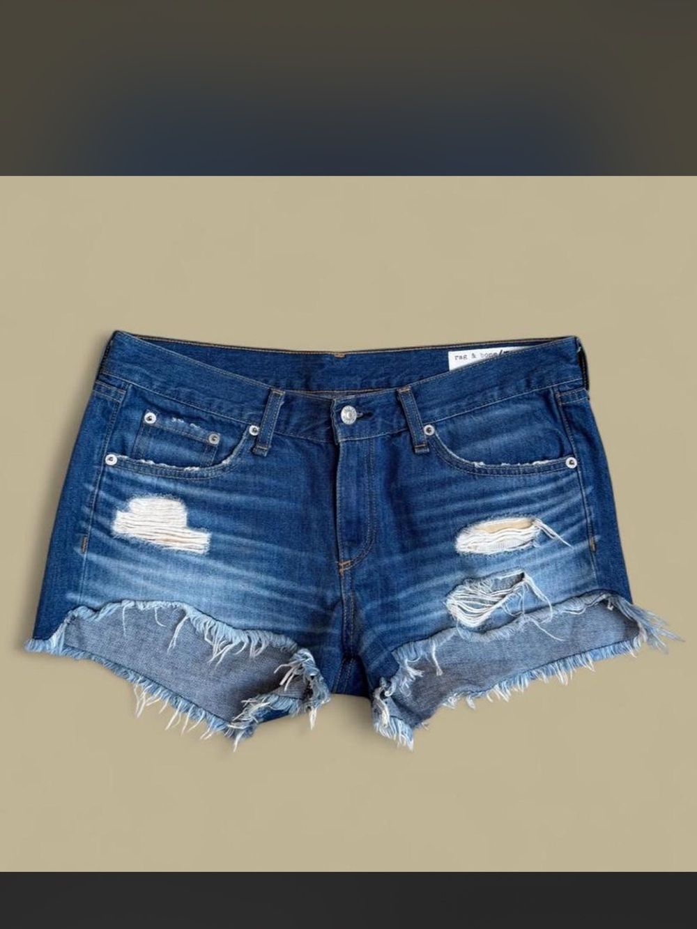 Rag & Bone Cut Off Freeport Mini Jean Shorts